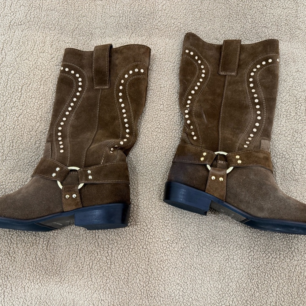 ** SOLD** Studded Brown Boots